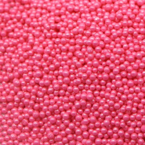 warm pink pearlized crispy sugar pearls