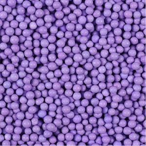 warm purple polished crispy sugar pearls
