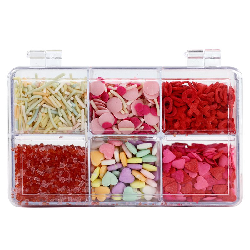 6 Cells Box sprinkles packing