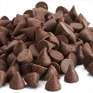 Bulk milk chocolate drops in a heap
