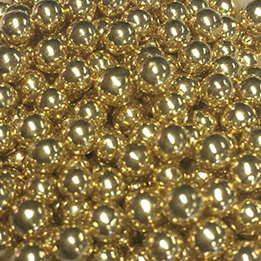 Metallic finish sprinkles for premium retail programs