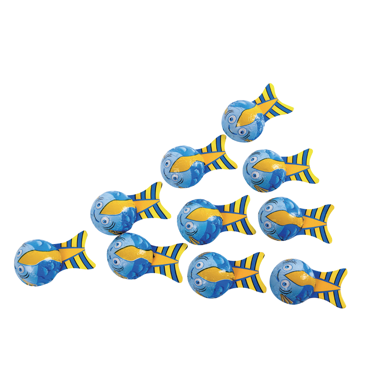 bule sea fish chocolate