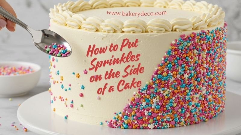 How to Put Sprinkles on the Side of a Cake
