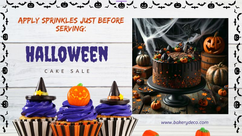 apply Sprinkles just before Halloween cake sale