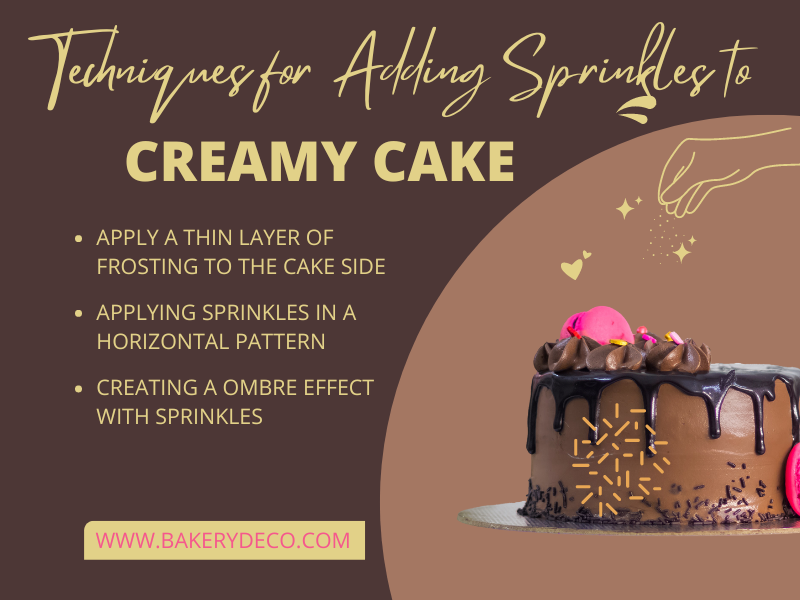 techniques for adding Sprinkles to cream cake