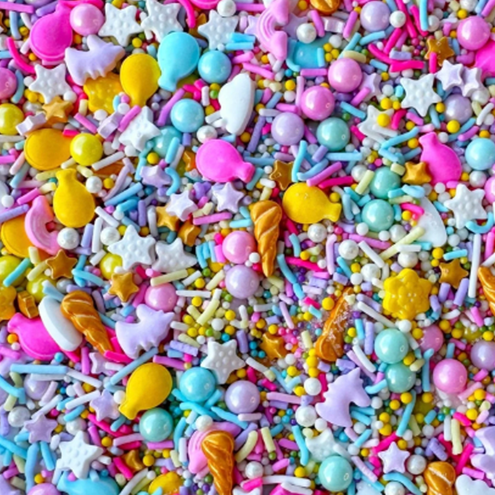 Mixed sprinkles range from Bakerydeco