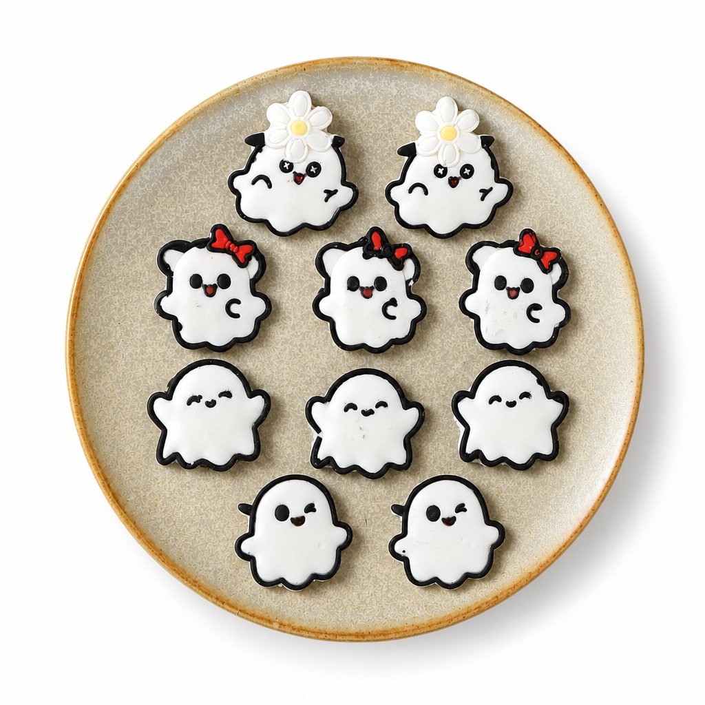 Cute Ghost-Shaped Halloween Chocolates
